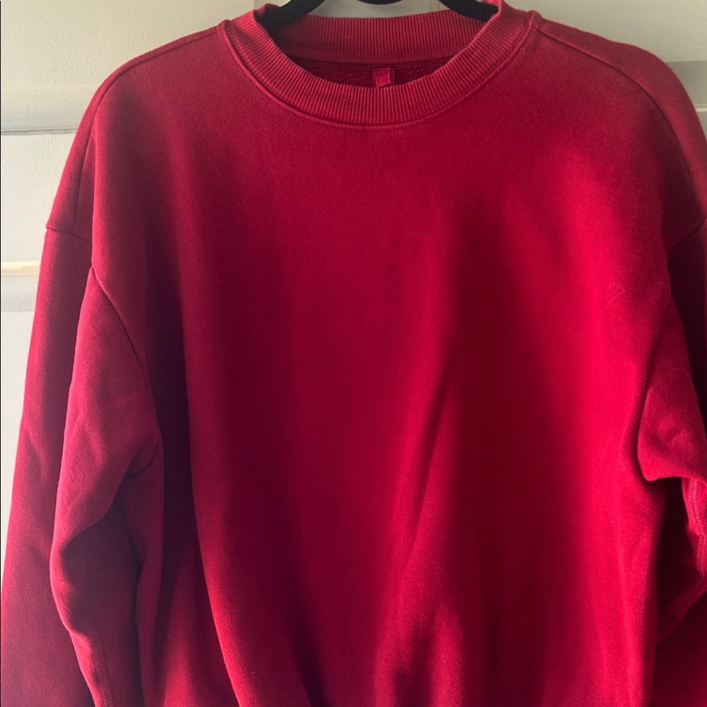 SKIMS Red Crewneck Sweatshirt